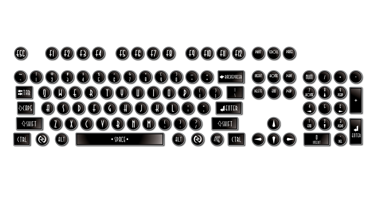 Tall Deco Typewriter Keycaps - Image 2