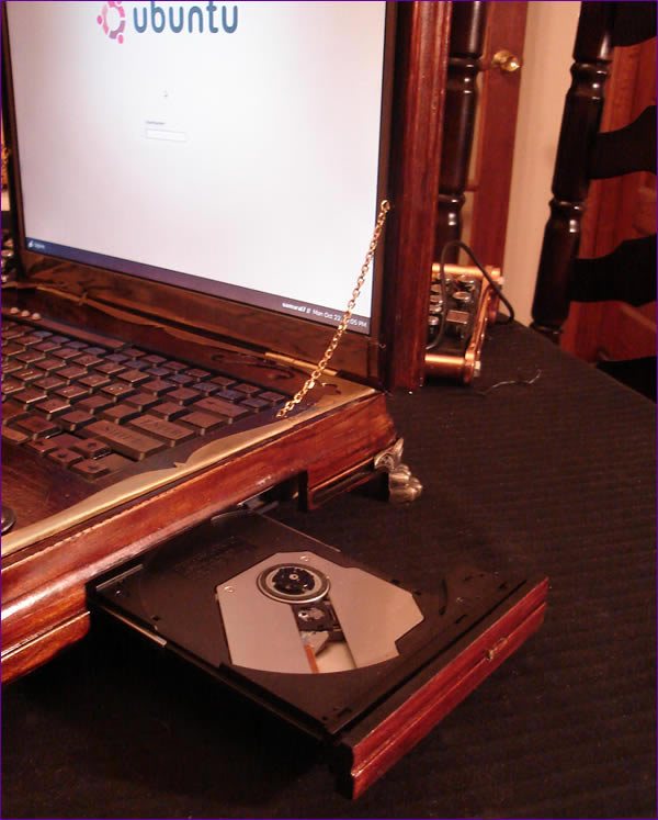 DVD-ROM door, open