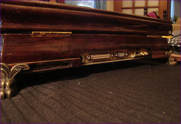 Ports on the side of the laptop