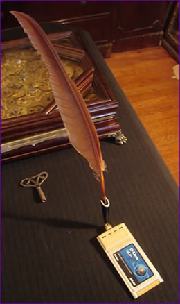 Quill pen WiFi card, side view